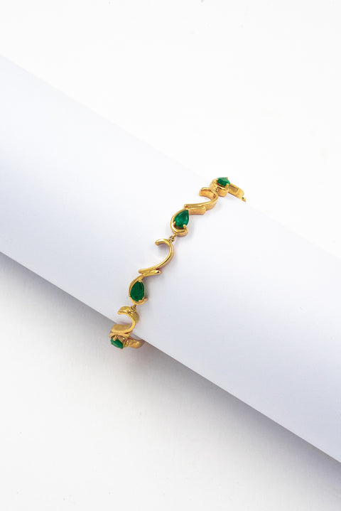 Amore Emerald Gold Bracelet