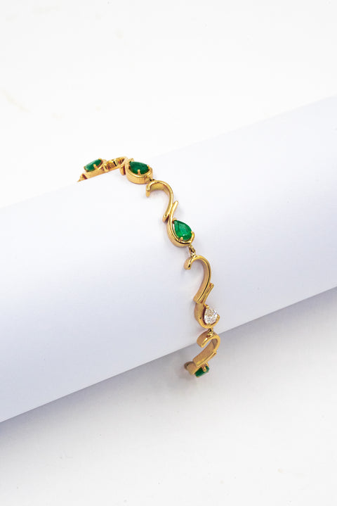 Amore Emerald Gold Bracelet