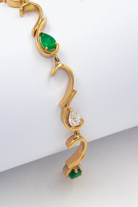 Amore Emerald Gold Bracelet