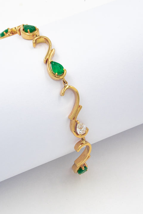 Amore Emerald Gold Bracelet