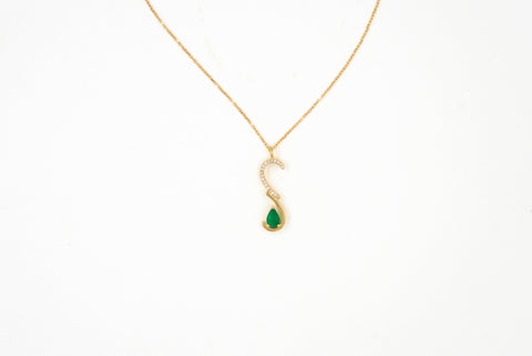 Amore Emerald Diamond Pendant