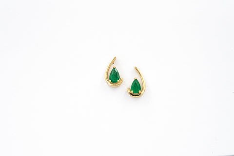 Amore Emerald Gold Earrings