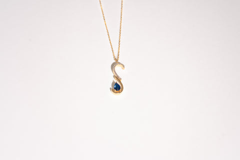Amore Sapphire Diamond Pendant