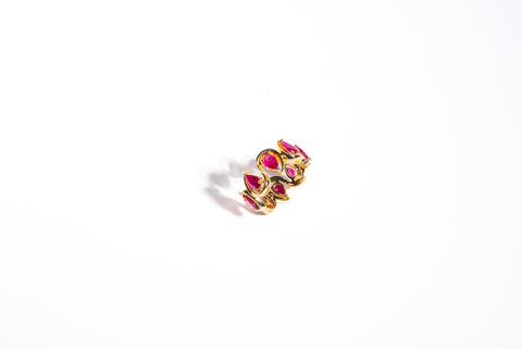 Amore Ruby Heart line Ring