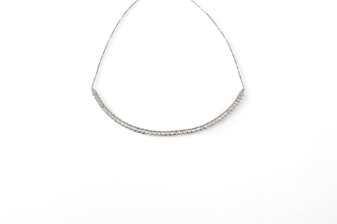 Adjustable 18 Kt white gold necklace with diamonds