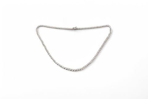 White gold necklace with diamonds