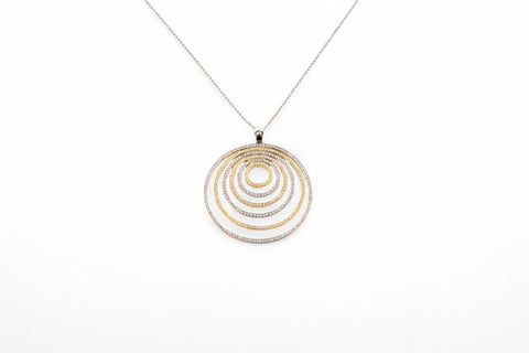 18 Kt white gold necklace with diamonds