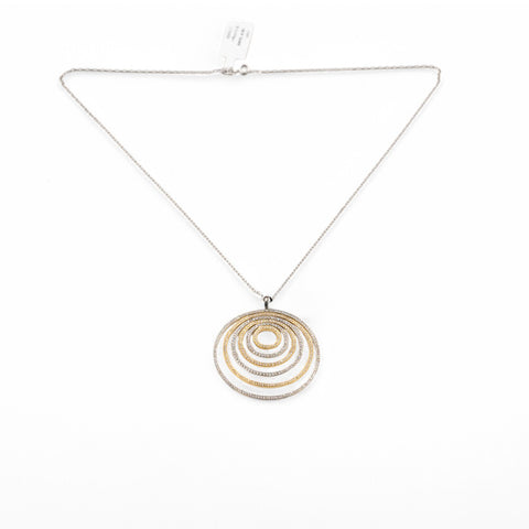 18 Kt white gold necklace with diamonds