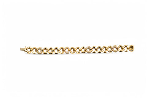 18 Kt yellow gold Bracelet with diamonds