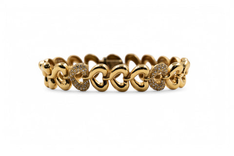 18 Kt yellow gold Bracelet with diamonds