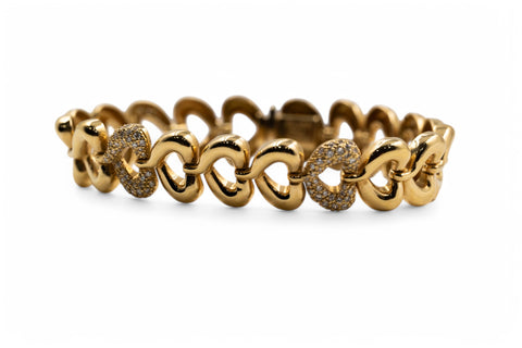 18 Kt yellow gold Bracelet with diamonds