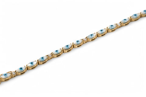 18 Kt yellow gold Bracelet with diamonds
