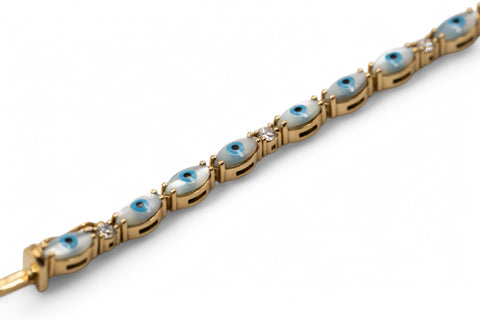 18 Kt yellow gold Bracelet with diamonds