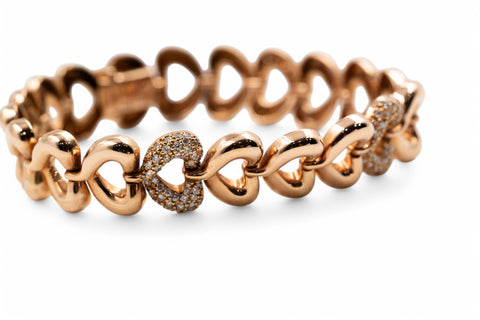 18 Kt rose gold Bracelet with diamonds