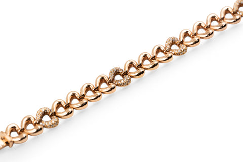 18 Kt rose gold Bracelet with diamonds