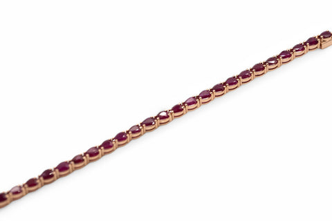 18 Kt rose gold Bracelet with ruby