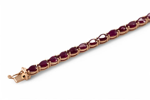 18 Kt rose gold Bracelet with ruby
