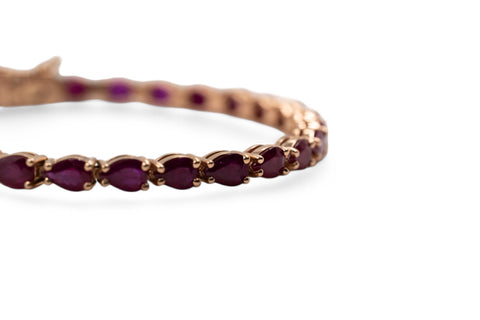 18 Kt rose gold Bracelet with ruby