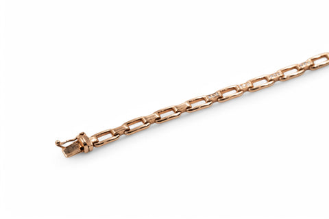18 Kt rose gold Bracelet with diamonds