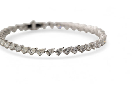 18 kt white gold bracelet with diamonds