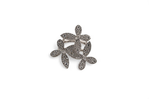 18 kt gold ring with diamonds