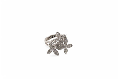 18 kt gold ring with diamonds