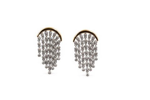 18 kt gold diamond earring