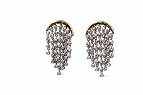 18 kt gold diamond earring
