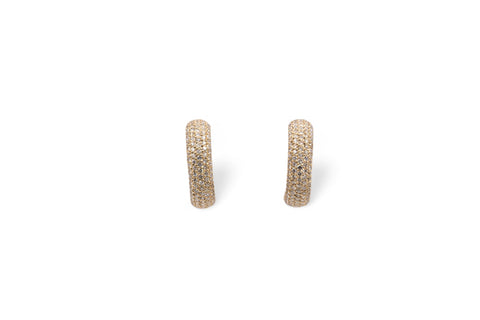 18 kt yellow gold diamonds earrings