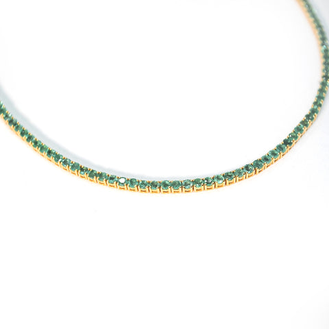 Hues of Emerald Tennis Necklace