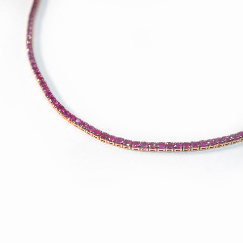 Hues of Ruby Tennis Necklace