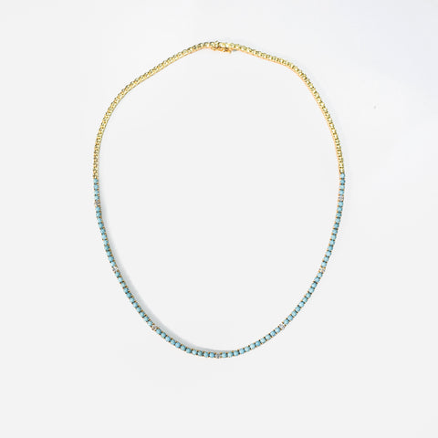 Hues of Turquoise Tennis Necklace