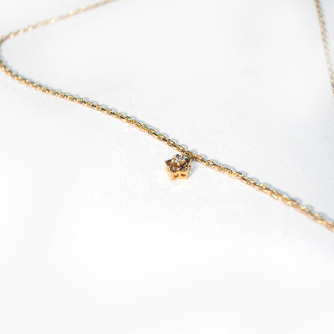 Floral Trio Necklace in Colorful Diamonds