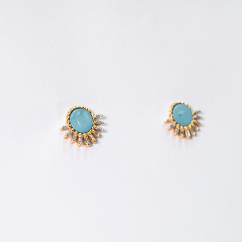 Rays of Turquoise Earrings