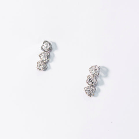 Little Heart-Shaped Diamond Earrings