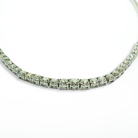 Princess-Cut Diamonds in White Gold Necklace - Shami Jewelry