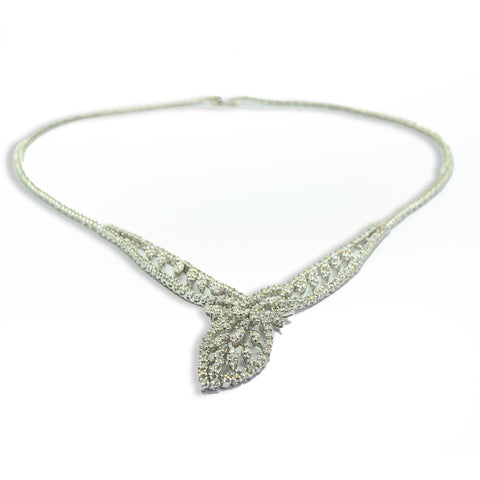 White Diamond Butterfly Necklace - Shami Jewelry