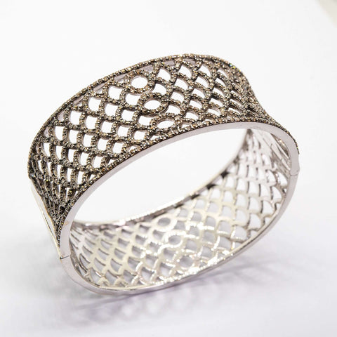 Brown Diamond Net Bracelet - Shami Jewelry