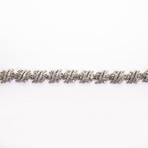 White Diamond Cluster Bracelet - Shami Jewelry