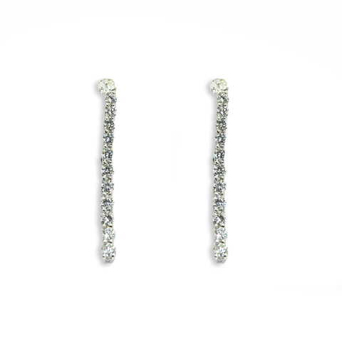 Round Diamond Drop Earrings - Shami Jewelry