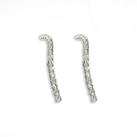 Round Diamond Drop Earrings - Shami Jewelry