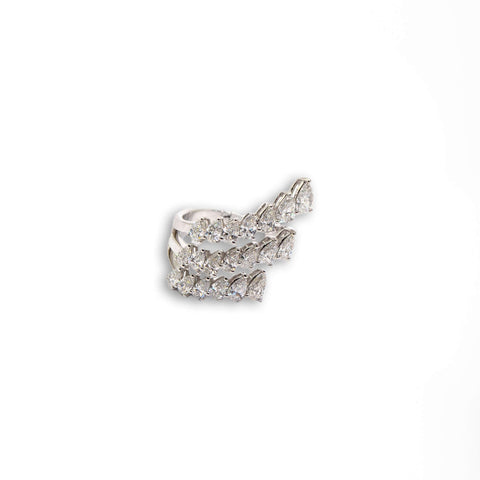 Clustered Waves Diamond Ring - Shami Jewelry