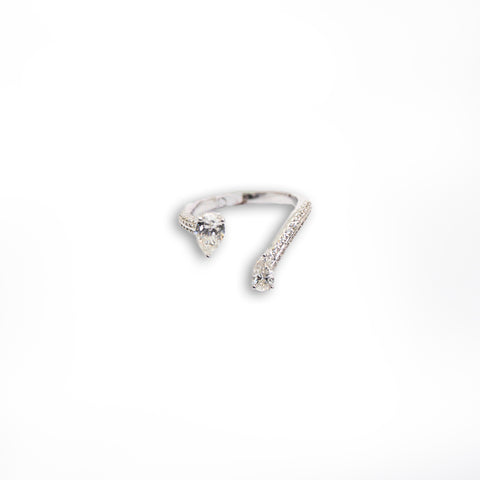 Open Ring with Pear-Shaped Diamonds - Shami Jewelry