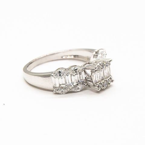 White Diamond Royal Ring - Shami Jewelry