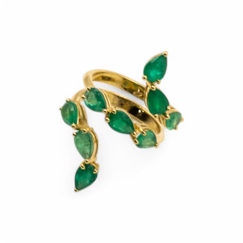 Yellow Gold Ring with Emerald