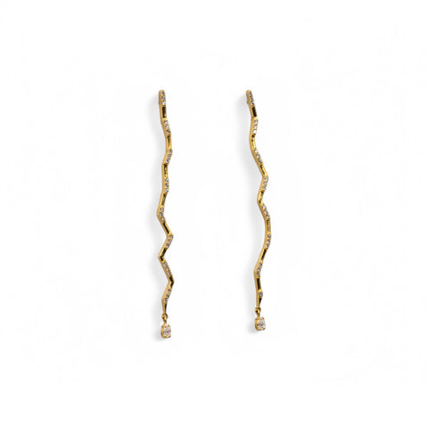 Yellow Gold Earrings with Diamond