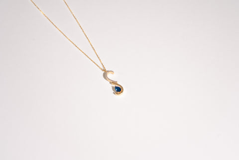 Amore Sapphire Diamond Pendant