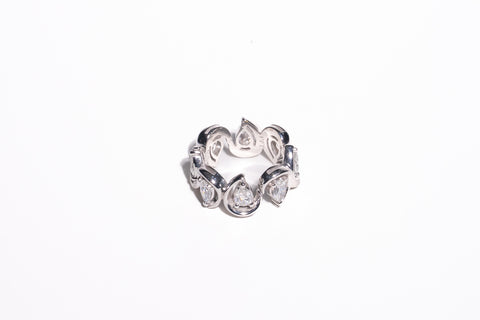 Amore Diamond Heart-line Ring
