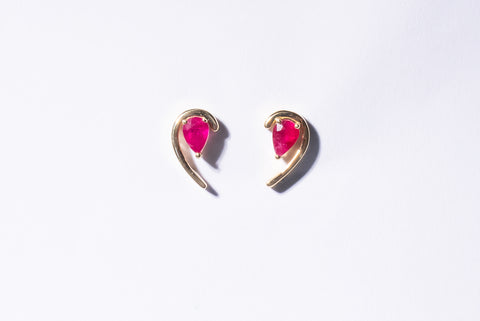 Amore Ruby Gold Earrings