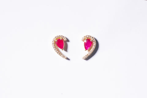 Amore Ruby Diamond Earrings